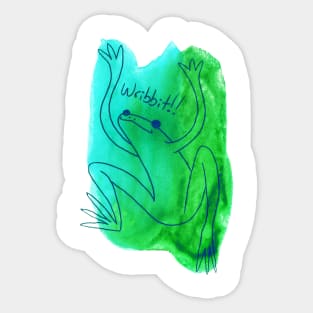 Wribbit Frog Watercolor Sticker